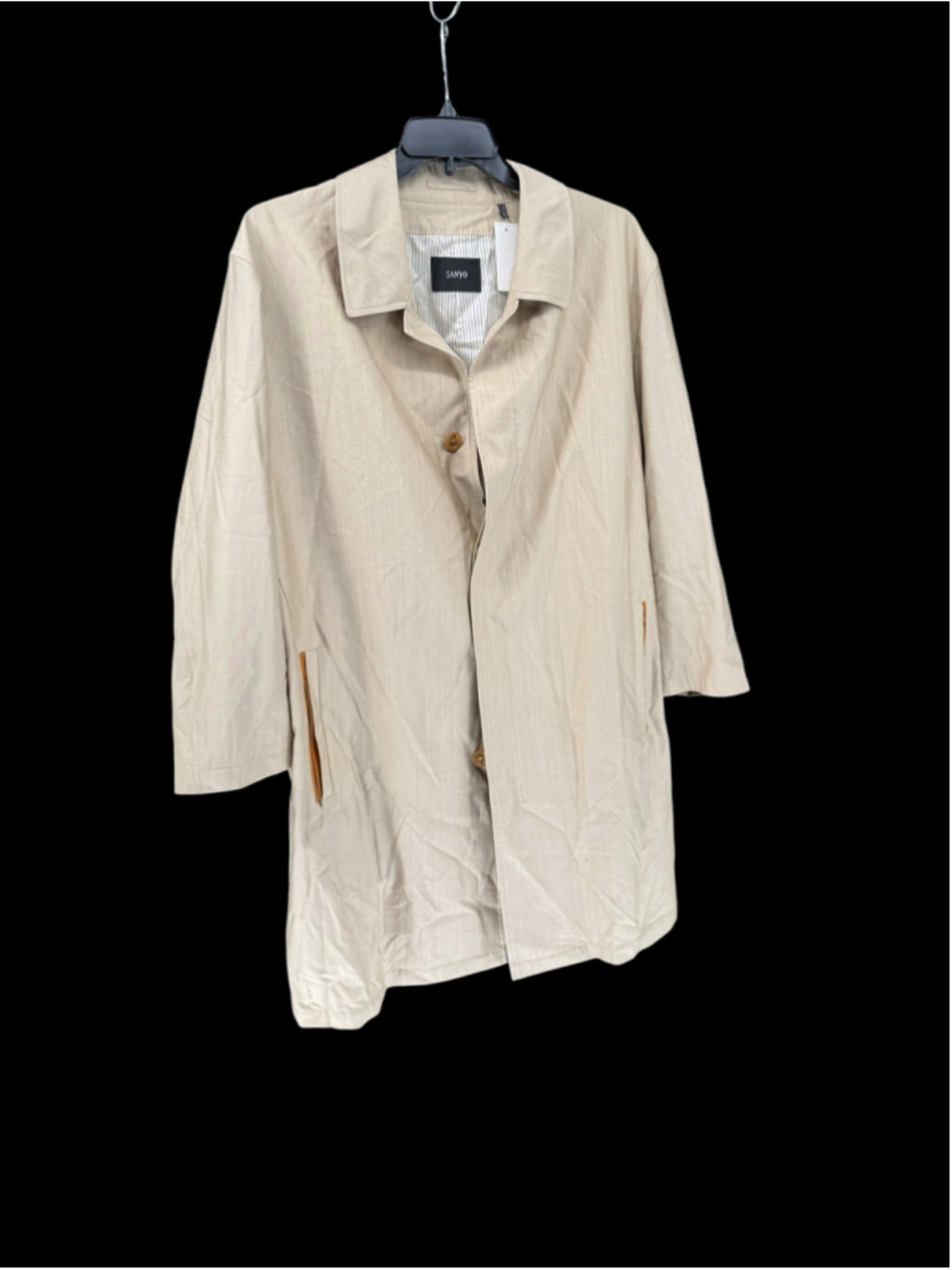 Men's Sanyo Trench Coat Beige Size 44XL